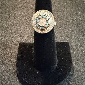 Elegant Blue and Silver Women's Ring